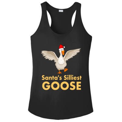 Cool Santas Silliest Goose Tacky Funny Christmas Duck Swans Gift Ladies PosiCharge Competitor Racerback Tank