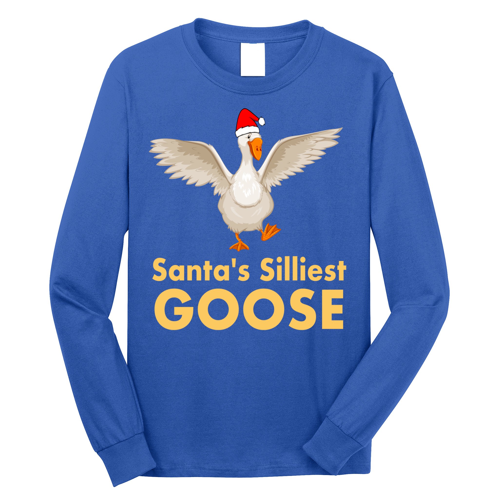Cool Santas Silliest Goose Tacky Funny Christmas Duck Swans Gift Long Sleeve Shirt
