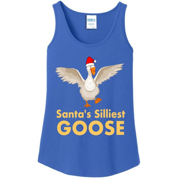 Cool Santas Silliest Goose Tacky Funny Christmas Duck Swans Gift Ladies Essential Tank