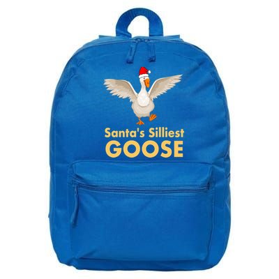 Cool Santas Silliest Goose Tacky Funny Christmas Duck Swans Gift 16 in Basic Backpack