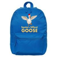 Cool Santas Silliest Goose Tacky Funny Christmas Duck Swans Gift 16 in Basic Backpack