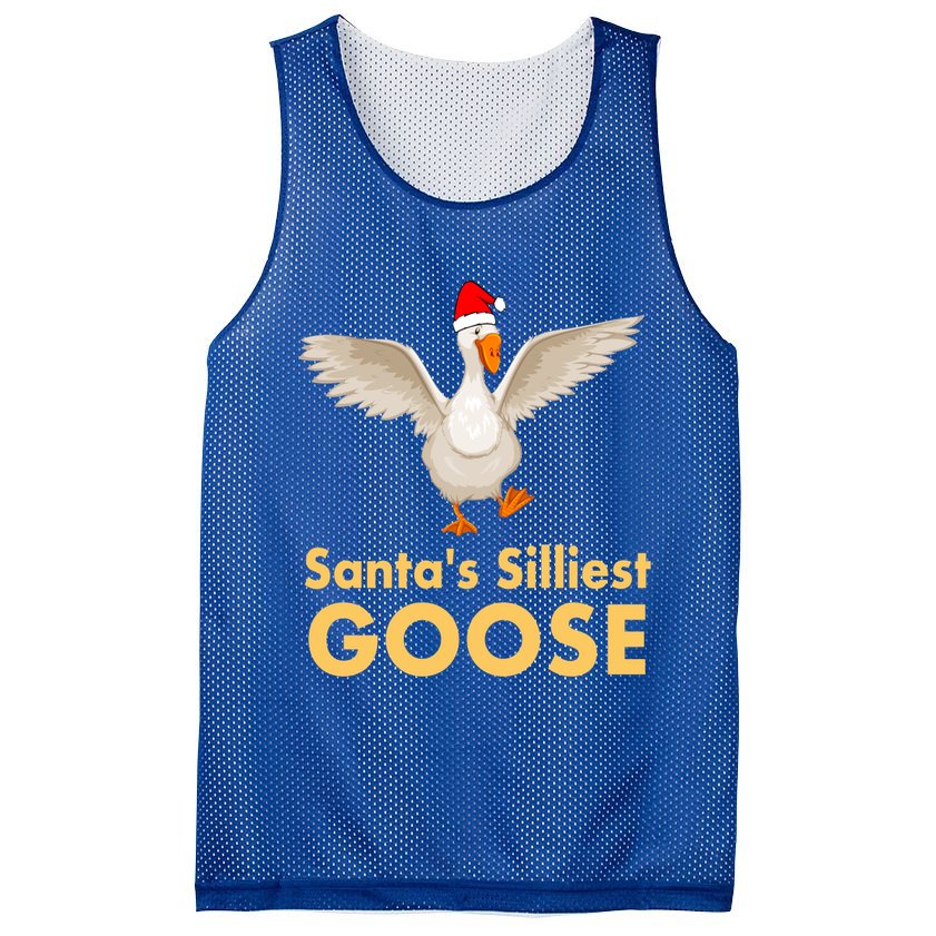 Cool Santas Silliest Goose Tacky Funny Christmas Duck Swans Gift Mesh Reversible Basketball Jersey Tank