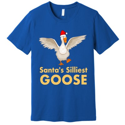 Cool Santas Silliest Goose Tacky Funny Christmas Duck Swans Gift Premium T-Shirt