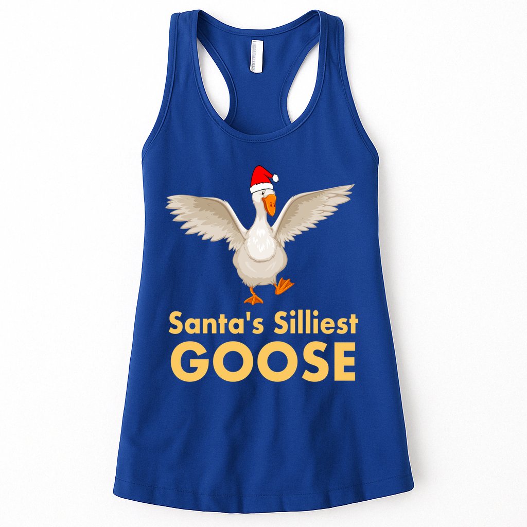 Cool Santas Silliest Goose Tacky Funny Christmas Duck Swans Gift Womens Tank Top