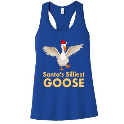 Cool Santas Silliest Goose Tacky Funny Christmas Duck Swans Gift Women's Racerback Tank