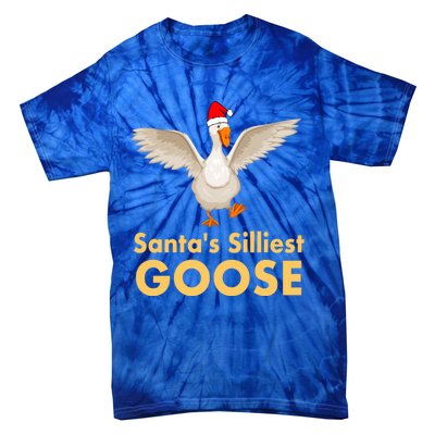 Cool Santas Silliest Goose Tacky Funny Christmas Duck Swans Gift Tie-Dye T-Shirt