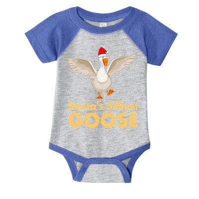 Cool Santas Silliest Goose Tacky Funny Christmas Duck Swans Gift Infant Baby Jersey Bodysuit