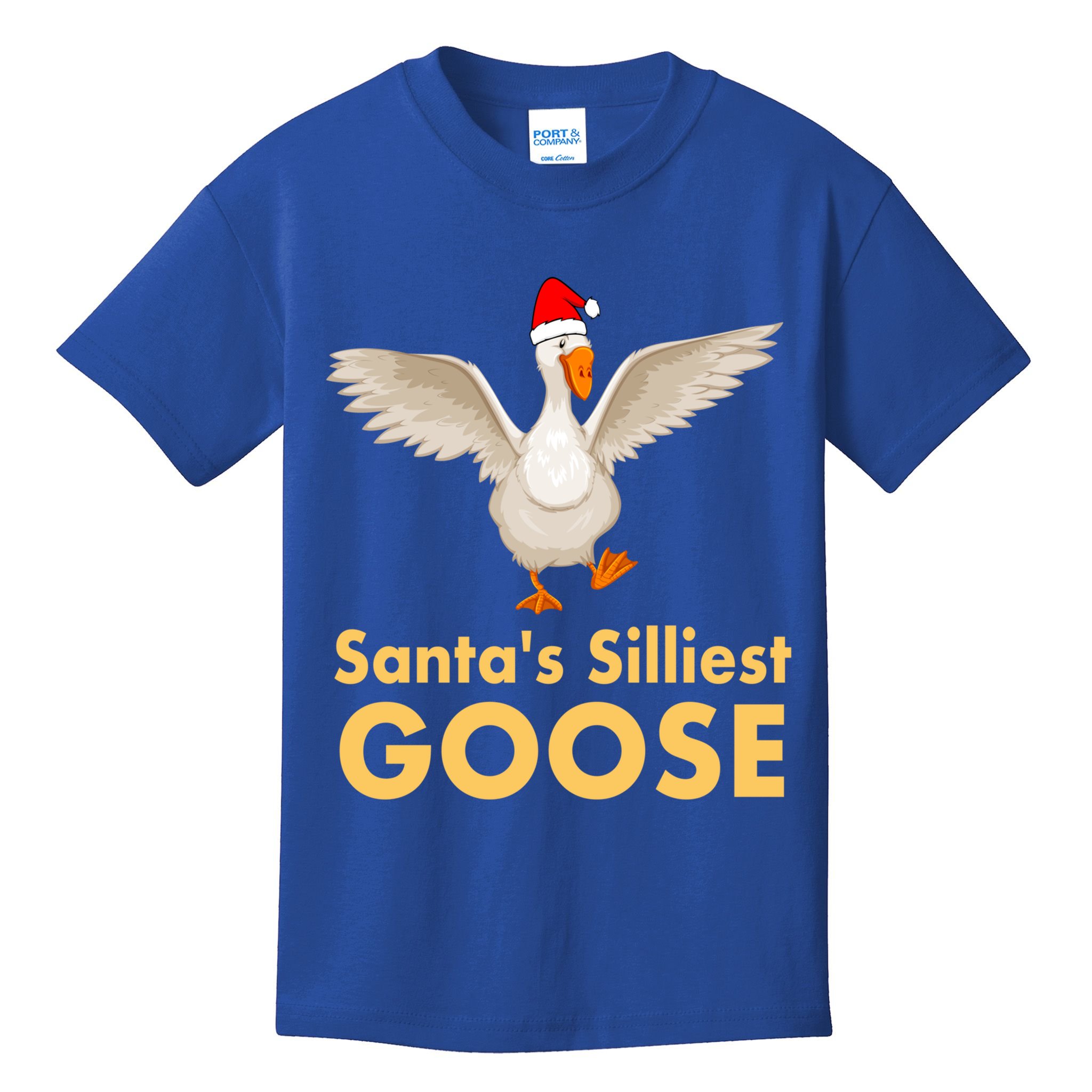 Cool Santas Silliest Goose Tacky Funny Christmas Duck Swans Gift Kids T-Shirt