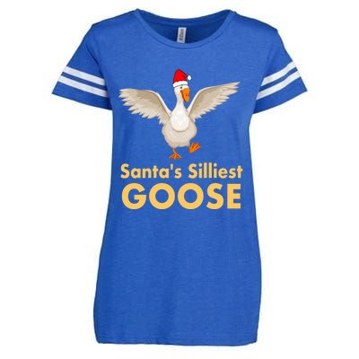 Cool Santas Silliest Goose Tacky Funny Christmas Duck Swans Gift Enza Ladies Jersey Football T-Shirt