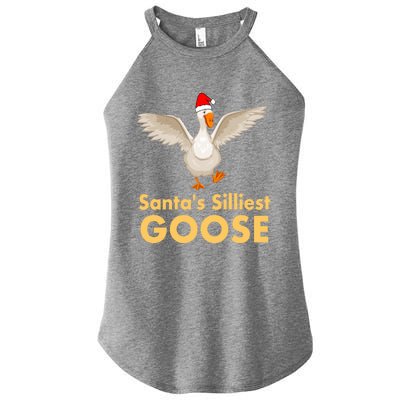 Cool Santas Silliest Goose Tacky Funny Christmas Duck Swans Gift Women's Perfect Tri Rocker Tank