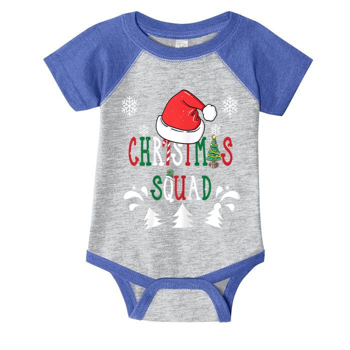 Christmas Squad Santa Hat Family Matching Pajama Xmas Meaningful Gift Infant Baby Jersey Bodysuit