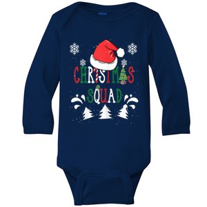 Christmas Squad Santa Hat Family Matching Pajama Xmas Meaningful Gift Baby Long Sleeve Bodysuit