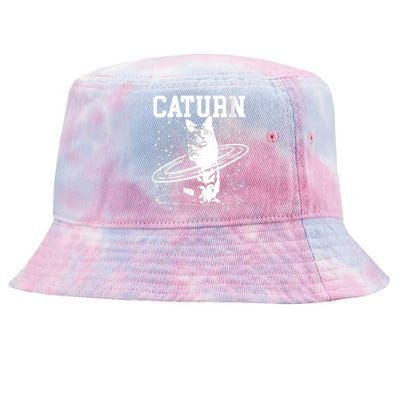 Caturn Saturn Space Cat Tie-Dyed Bucket Hat