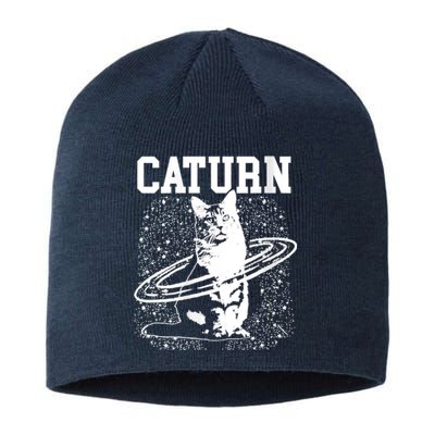 Caturn Saturn Space Cat Sustainable Beanie