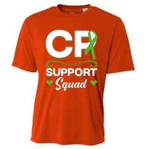 Cp Support Squad Cerebral Palsy Awareness Green Ribbon Cute Gift Cooling Performance Crew T-Shirt