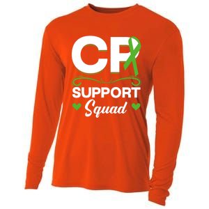 Cp Support Squad Cerebral Palsy Awareness Green Ribbon Cute Gift Cooling Performance Long Sleeve Crew