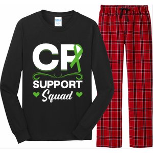 Cp Support Squad Cerebral Palsy Awareness Green Ribbon Cute Gift Long Sleeve Pajama Set