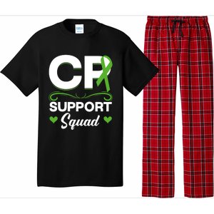 Cp Support Squad Cerebral Palsy Awareness Green Ribbon Cute Gift Pajama Set