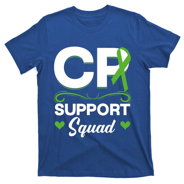 Cp Support Squad Cerebral Palsy Awareness Green Ribbon Cute Gift T-Shirt