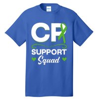 Cp Support Squad Cerebral Palsy Awareness Green Ribbon Cute Gift Tall T-Shirt