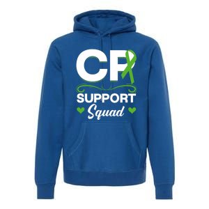 Cp Support Squad Cerebral Palsy Awareness Green Ribbon Cute Gift Premium Hoodie