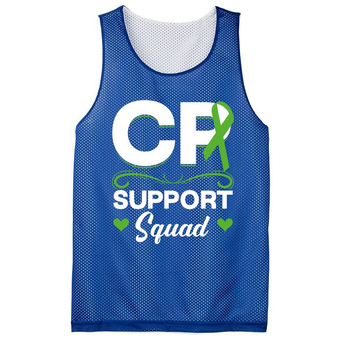 Cp Support Squad Cerebral Palsy Awareness Green Ribbon Cute Gift Mesh Reversible Basketball Jersey Tank