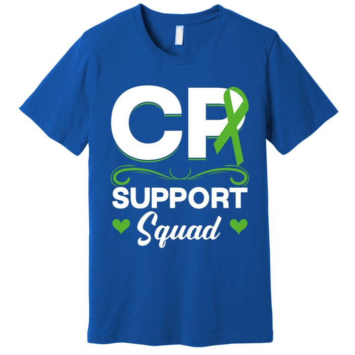 Cp Support Squad Cerebral Palsy Awareness Green Ribbon Cute Gift Premium T-Shirt