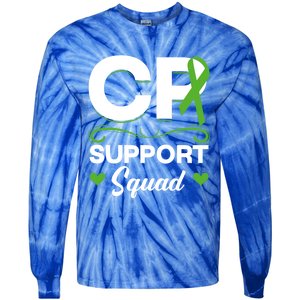 Cp Support Squad Cerebral Palsy Awareness Green Ribbon Cute Gift Tie-Dye Long Sleeve Shirt