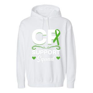 Cp Support Squad Cerebral Palsy Awareness Green Ribbon Cute Gift Garment-Dyed Fleece Hoodie