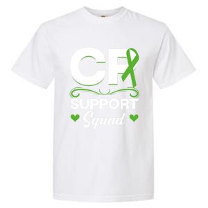 Cp Support Squad Cerebral Palsy Awareness Green Ribbon Cute Gift Garment-Dyed Heavyweight T-Shirt