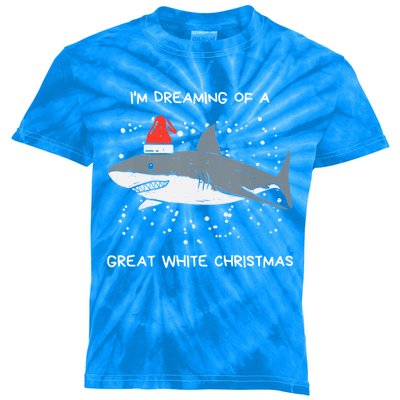 Christmas Shark Santa Hat Xmas Santa Jaws Funny Shark Pun Gift Kids Tie-Dye T-Shirt