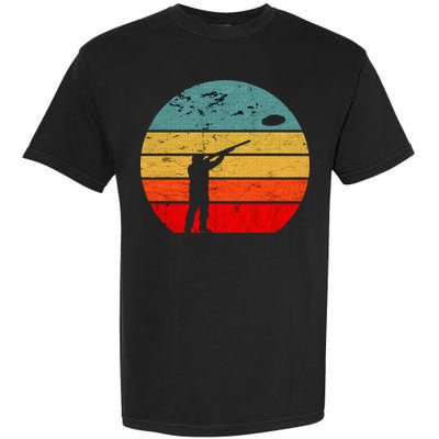 Clay Skeet Shooting Trap Shooting Retro Vintage Sunset Garment-Dyed Heavyweight T-Shirt