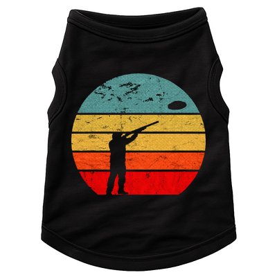 Clay Skeet Shooting Trap Shooting Retro Vintage Sunset Doggie Tank