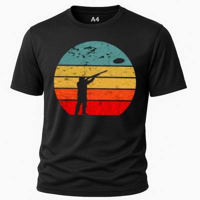 Clay Skeet Shooting Trap Shooting Retro Vintage Sunset Performance Shirt