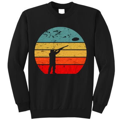 Clay Skeet Shooting Trap Shooting Retro Vintage Sunset Sweatshirt