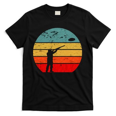 Clay Skeet Shooting Trap Shooting Retro Vintage Sunset T-Shirt