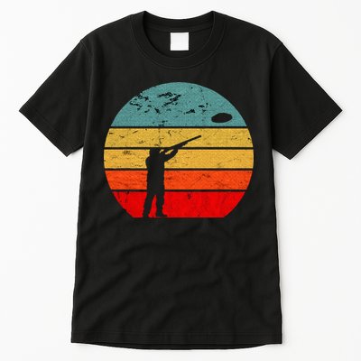 Clay Skeet Shooting Trap Shooting Retro Vintage Sunset Tall T-Shirt