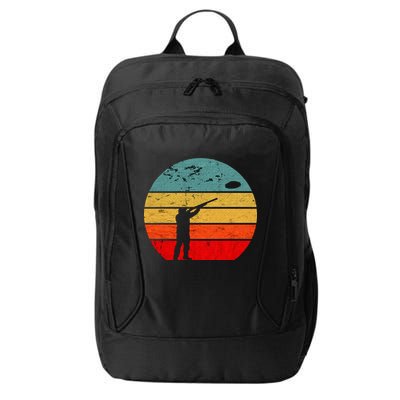 Clay Skeet Shooting Trap Shooting Retro Vintage Sunset City Backpack