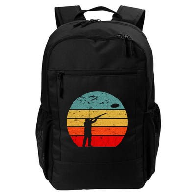 Clay Skeet Shooting Trap Shooting Retro Vintage Sunset Backpack