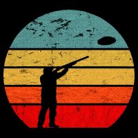 Clay Skeet Shooting Trap Shooting Retro Vintage Sunset Drawstring Bag