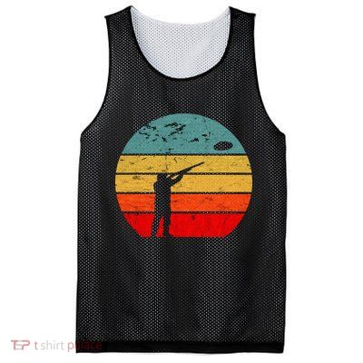 Clay Skeet Shooting Trap Shooting Retro Vintage Sunset Mesh Reversible Basketball Jersey Tank