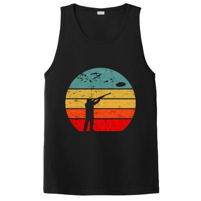 Clay Skeet Shooting Trap Shooting Retro Vintage Sunset PosiCharge Competitor Tank