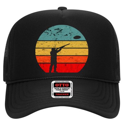 Clay Skeet Shooting Trap Shooting Retro Vintage Sunset Trucker Hat