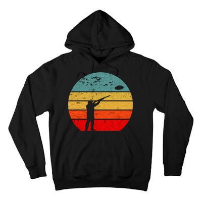 Clay Skeet Shooting Trap Shooting Retro Vintage Sunset Tall Hoodie