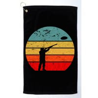 Clay Skeet Shooting Trap Shooting Retro Vintage Sunset Golf Towel