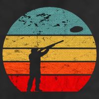 Clay Skeet Shooting Trap Shooting Retro Vintage Sunset Golf Towel