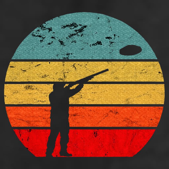 Clay Skeet Shooting Trap Shooting Retro Vintage Sunset Golf Towel