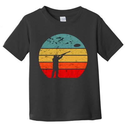 Clay Skeet Shooting Trap Shooting Retro Vintage Sunset Toddler T-Shirt