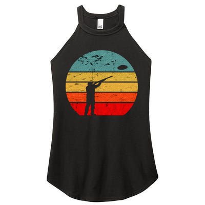 Clay Skeet Shooting Trap Shooting Retro Vintage Sunset Women's Perfect Tri Rocker Tank