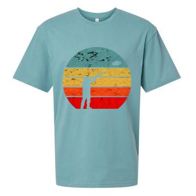 Clay Skeet Shooting Trap Shooting Retro Vintage Sunset Sueded Cloud Jersey T-Shirt